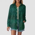 thumbnail image 2 of Towmus Womens Button Down Shirts Trendy Floral Printed Long Sleeve Blouses Business Work Shirt Dressy Casual Loose Tops, 2 of 5