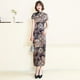 thumbnail image 4 of Vestido cheongsam largo de verano y otoño Vestido de mujer ajustado Rendimiento, 4 of 6