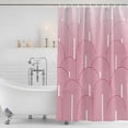 thumbnail image 3 of Red Ombre Shower Curtain, Waterproof Shower Curtains for Bathroom, Farmhouse Stripes Modern Abstract Art Washable Fabric Bathtub Curtain Set Bath Decor with 12 Hooks 72"x78", 3 of 8