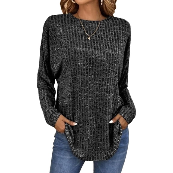 Casual Long-Sleeved Top, Womens Long Sleeve Tops Casual, Long Sleeve Winter Shirts for Women, Womens Long Sleeve Warm Tops