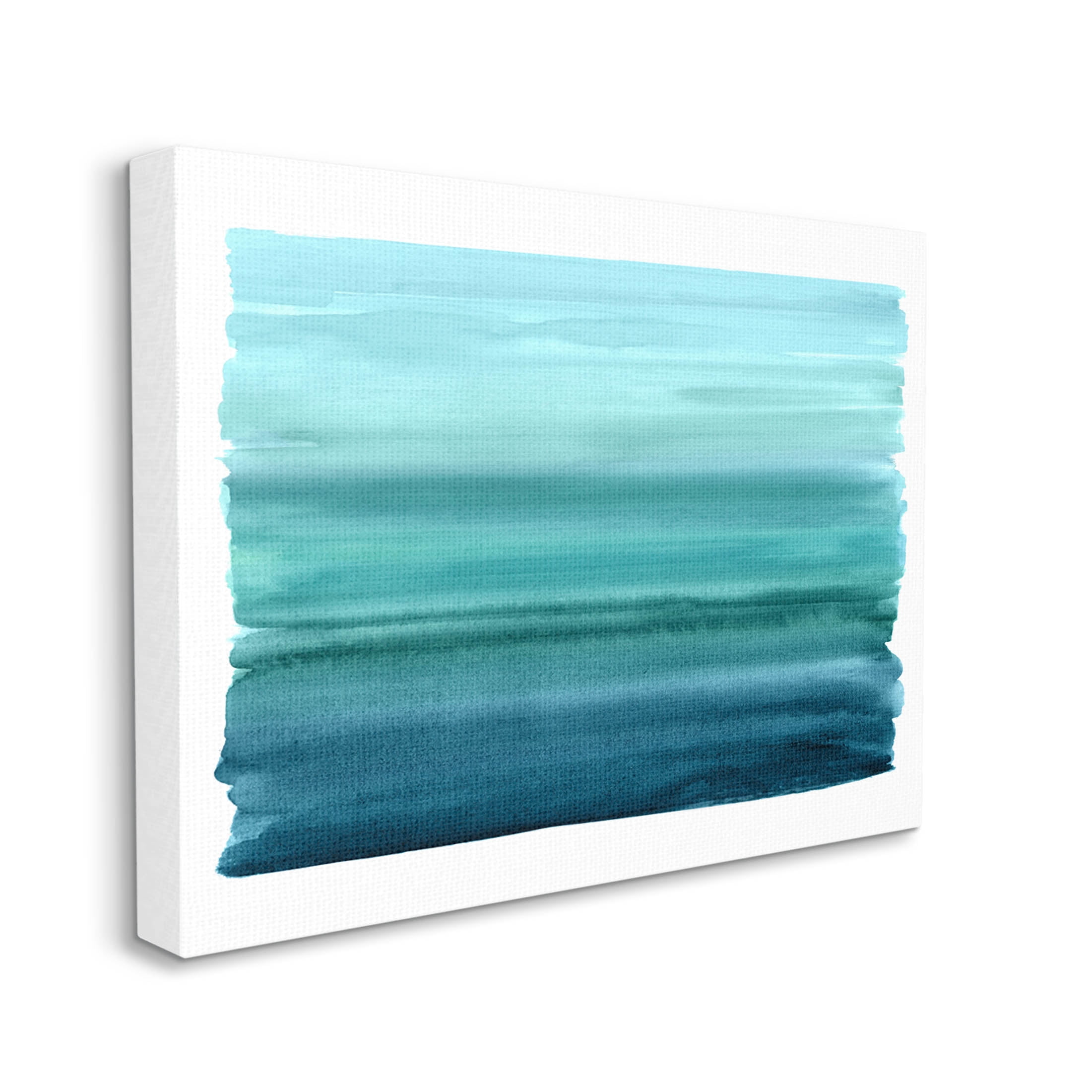 Stupell Industries Turquoise Gradient Shape Painting Graphic Art Gallery Wrapped Canvas Print Wall Art, Design by Allie Corbin