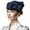 Navy, variant on Women Flower Rhinestone Cloche Hat Ladies Fedora Airline Stewardess Church Cap