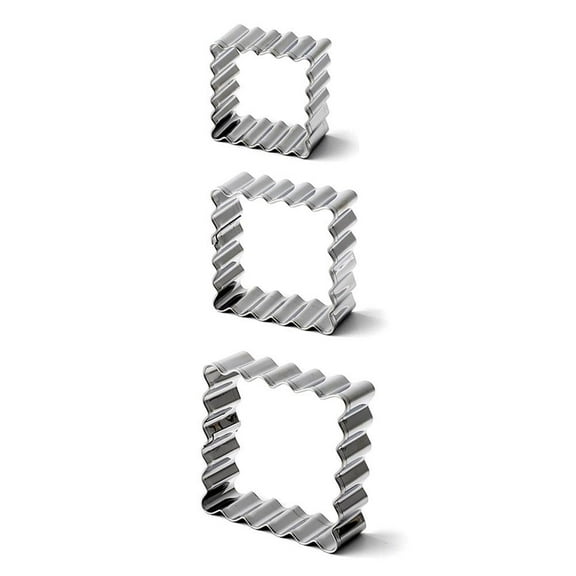 3pcs Square Cookie Cutter Stainless Steel Rectangle Biscuit MX8C9 W23 hot sale.