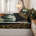 thumbnail image 4 of catabedysis Vintage Camouflage Print Zipper Full Size Comforter Sets with Fitted Sheet and 2 Pillowcases,Outdoor Camping Adcenture Zipper Bedding Set For Camper Gifts,Black Reversible,4-Piece, 4 of 7
