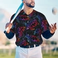 thumbnail image 5 of KLL Sea Turtle for Men's Baseball Shirts,Short Sleeve Casual Shirts Button Down Shirt for Men Beach Summer Wedding Shirt-Large, 5 of 7