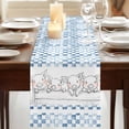 thumbnail image 3 of Table Runners 70 Inches Long Dress Scarves, Blue Plaid Farmhouse Farmhouse Coffee/Dining/Kitchen Table Decor, Holiday Table Runner, Watercolor Cute Country Pigs Checkered 13x70 Inch, 3 of 9