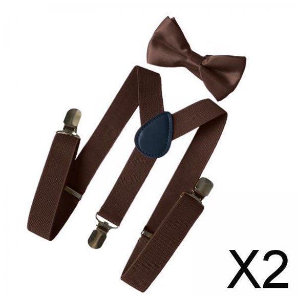 Tirantes para hombre,Tirantes para hombre con pajarita y pinzas para pantalones,Conjunto de tirantes con pajarita y tirantes en forma de Y ajustables,Tirantes de los años 80 para fiesta de