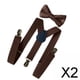 thumbnail image 1 of Tirantes para hombre,Tirantes para hombre con pajarita y pinzas para pantalones,Conjunto de tirantes con pajarita y tirantes en forma de Y ajustables,Tirantes de los años 80 para fiesta de, 1 of 10