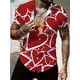 thumbnail image 3 of Camisas de manga corta con estampado gráfico divertido para el día de San Valentín 2024 para hombre, camisas de manga corta con cuello vuelto y tejido elástico en 4 direcciones para amantes, 3 of 5