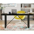thumbnail image 5 of HSH Black Computer Desk, 55"Modern Office PC Writing Desk, Metal Computer Study Work Table for Home Office Bedroom, Industrial Executive Student Simple Workstation Desks with Storage, 55 In,Black Oak, 5 of 9