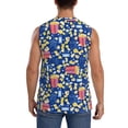 thumbnail image 4 of Lsque Cute Popcorn Print Men's Cotton Blend Sleeveless Muscle Shirts (S-3XL)- Moisture Wicking, Odor Protection, UPF 30+,XX-Large, 4 of 8