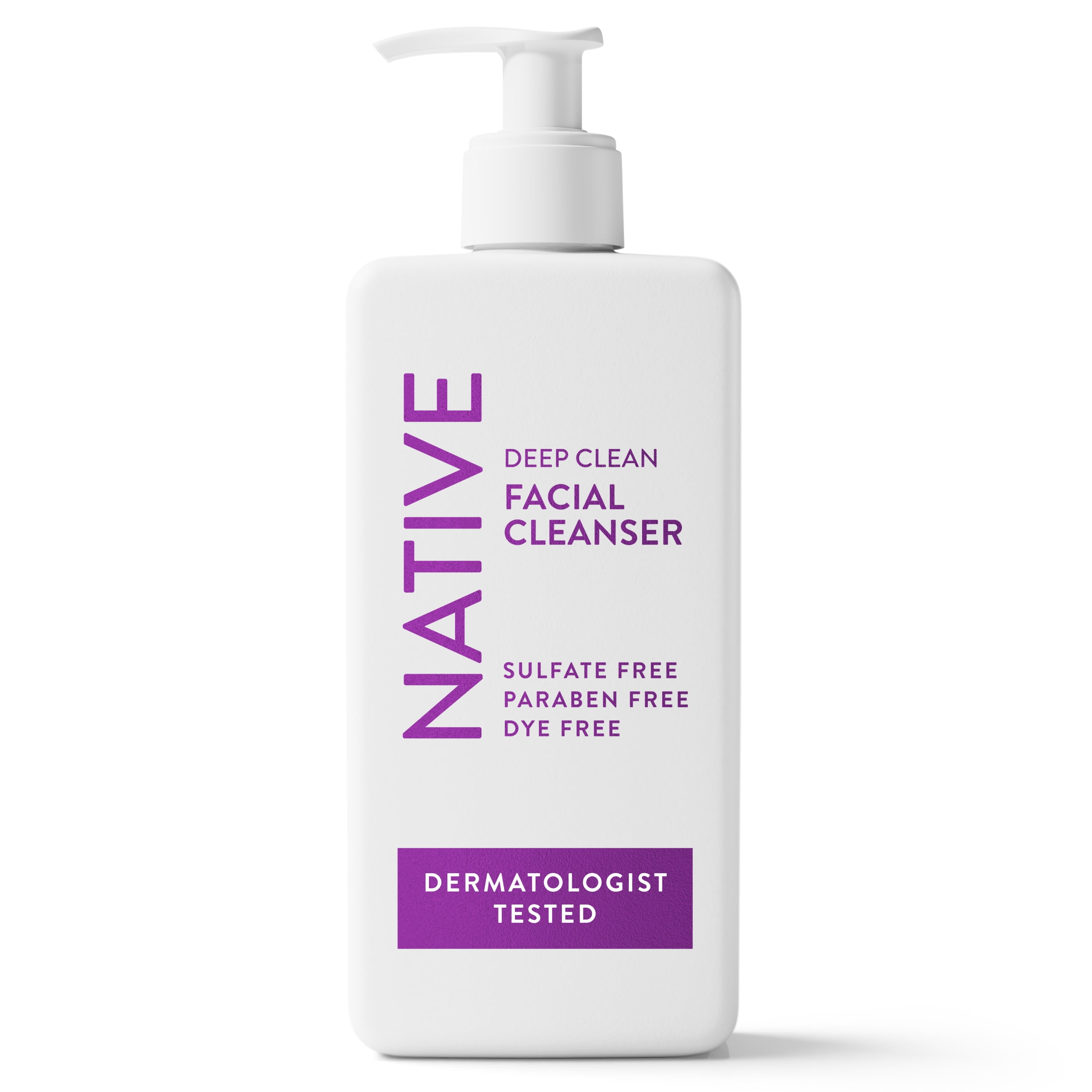 Native Deep Cleansing Face Wash, for Oily to Combination Skin, Sulfate Free, with Salicylic Acid and Eucalyptus, Dermatologist Tested, 12.5fl oz