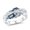 Silver, variant on Naierhg Women Ring X Shape Cubic Zirconia Jewelry Vintage Bright Luster Ring for Daily Wear