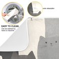thumbnail image 2 of Yayeee Dish Drying Mat for Kitchen Counter 18"x24" Microfiber Absorbent Pad, Gray Cute Cats, 2 of 7