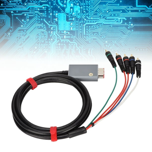 Component Cable, Component Video 5RCA YPbPr Cable Digital AV Output Double  Shielded 1.8m/5.9ft For Consoles