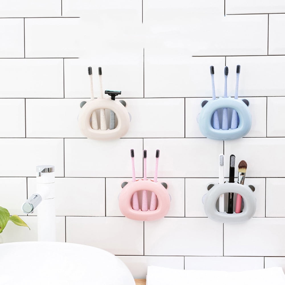SPRING PARK Toothbrush Holder Wall Mounted Tooth Brush Organizer
