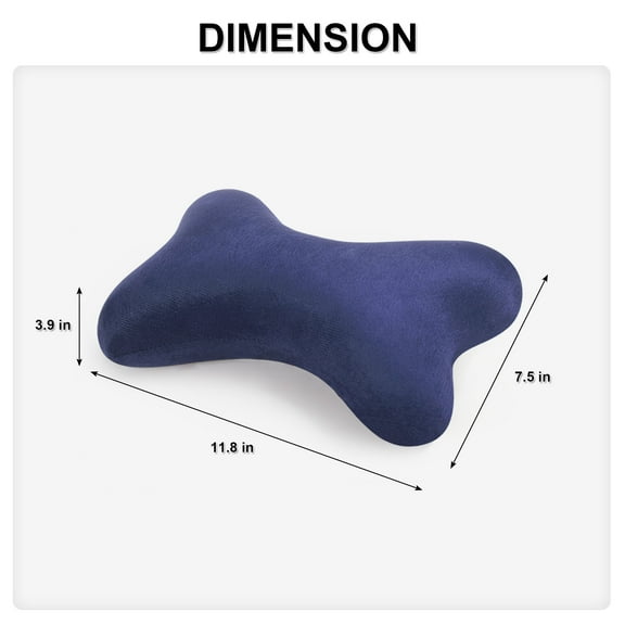 ”Bone pillow“Aircraft Foam Headrest, Car Headrest Pillow，Bone Shaped Car Memory Pillow