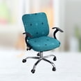 thumbnail image 2 of MasteelfCA Armchair Slipcover Simple Pattern Removable Split Type Stretch Computer Office Chair Cover Protector (Peacock Blue Chairback Cover with Seat Cover）, 2 of 7