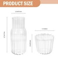 Water Glass Carafe Cup Kettle Night Pitcher Bedside Pot Tumbler Set