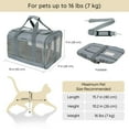 thumbnail image 5 of BELLA & PAL Cat Carrier Travel Bag, Airline Approved Lightweight,Soft Sided Pet Carrier for Puppy Dogs up to 18lbs,Collapsible Soft Sided Travel Carrier,Gray, 5 of 9