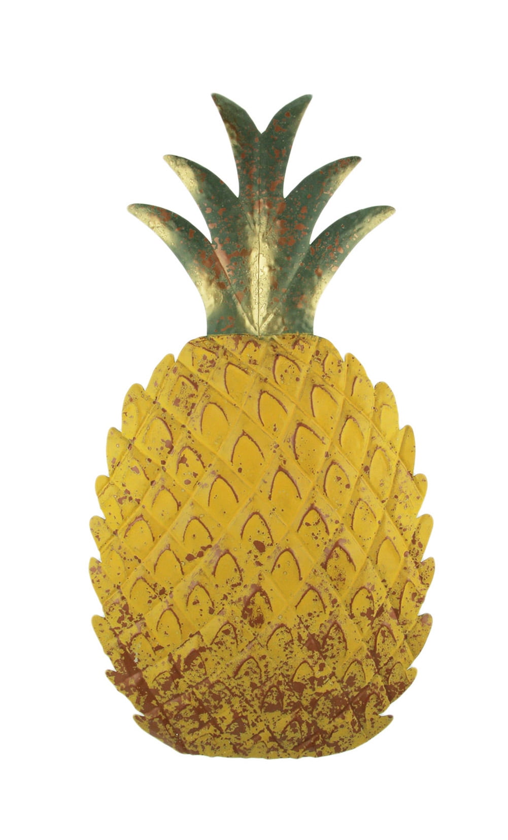 Rustic Yellow Metal Art Tropical Pineapple Wall Hanging Walmart Canada