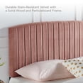 thumbnail image 4 of Platform Bed Frame, Full Size, Pink, Velvet, Modern Contemporary, Bedroom Master Guest Suite Room, 4 of 9