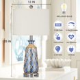 thumbnail image 4 of Lámpara de mesa Ruzectt de cristal azul con toma USB y AC, 4 of 7