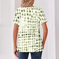 thumbnail image 4 of Women's Casual Shirt Short Sleeve V Neck Geometric Print Travel T-Shirt Pullover Top 3XL, 4 of 5