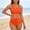 Orange, variant on HAIJIE Tankini Women's Swimsuits 2 Piece with Boho Trim 4 Way Bikini Swimsuits Cover Ups Summer Dress for Women Soft Lightweight Beach Dress (Pink,M)
