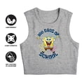 thumbnail image 4 of SpongeBob 100 Days of School Jump Women's Sleeveless Crop Top Tank, Athletic Heather, 2X-Large, 4 of 6