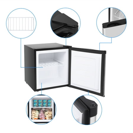 1.1 cu. ft. Energy Star Upright Lock-Stainless Steel Freezer, Cubic Feet