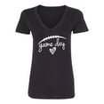 thumbnail image 3 of Go All Out Game Day Football V Neck T-Shirt Women, 3 of 5