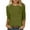 Olive Green, variant on WREESH Womens Plain Solid T-shirts Three Quarters Sleeve Blouses Loose Lightweight Tunic Tops Crew Neck Blouse Casual Workout Tees Olive Green