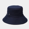 thumbnail image 2 of CoCopeaunts Large Bucket Hat Women Big-Brimmed Fisherman Hat Unisex Pure Color Basin Caps with Adjustable Chin Strap Pin Decorate, 2 of 8