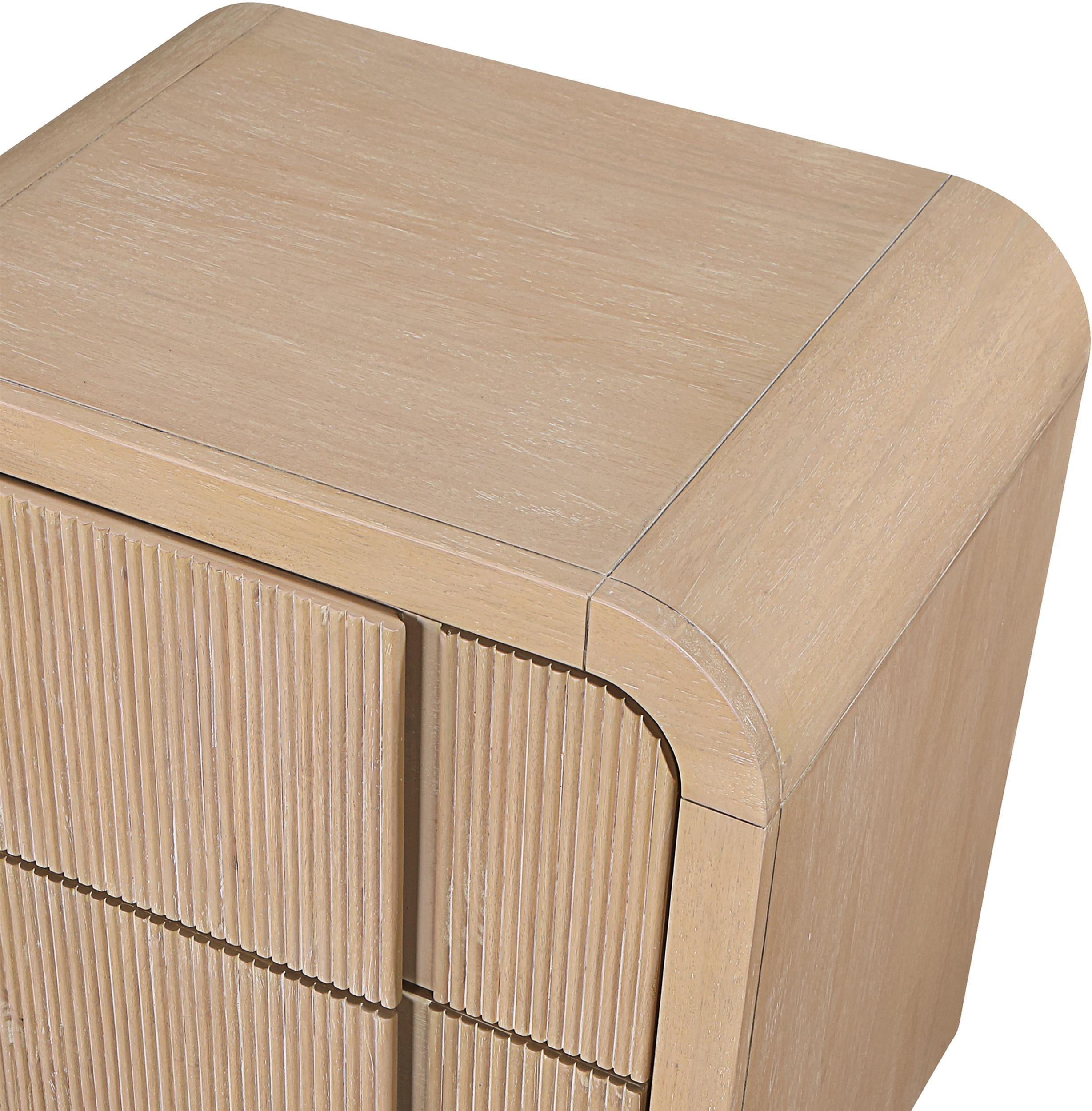 Meridian Furniture Fluted Natural Night Stand