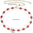 thumbnail image 2 of Topboutique Womens Chain Belt Waistband Metal Link Waist Belts Cowgirl Turquoise Chain Belt forParty Clothing Decoration Dress Waist Chain for Jeans Accessories, Red-1 Pc, 2 of 7