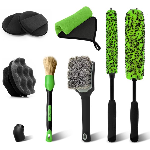 Kit de cepillos para ruedas y neumáticos YeewayVeh Ultimate, 8 piezas