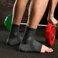 thumbnail image 4 of 2 Pairs Neuropathy Socks Breathable Men Women Pain Relief Foot Compression Sleeve Toeless Arthritis Ankle Protection Support BraceGift, 4 of 5