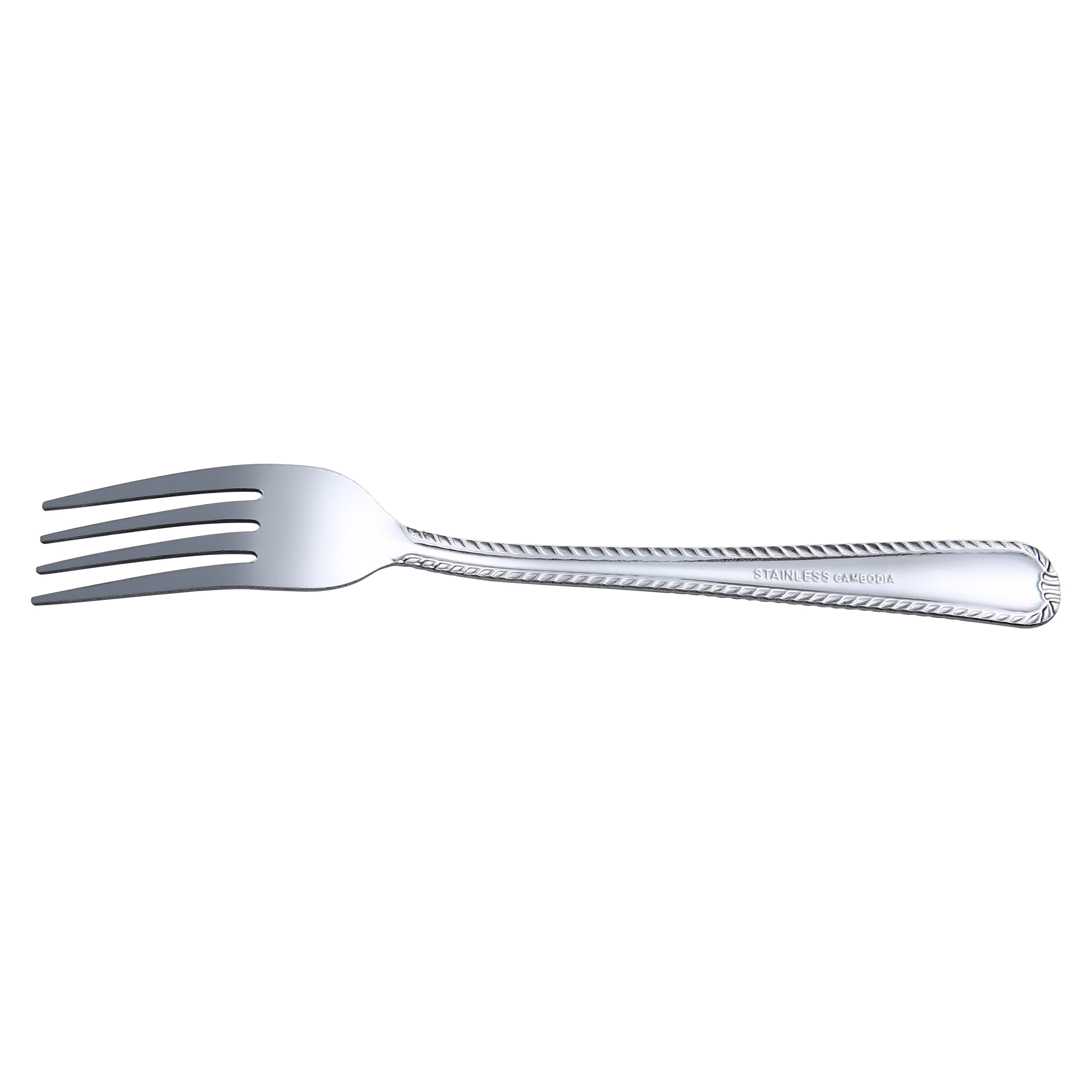 (2 pack) Mainstays Lace Stainless Steel Silver Adult Dinner Spoon Set, 4 Pieces