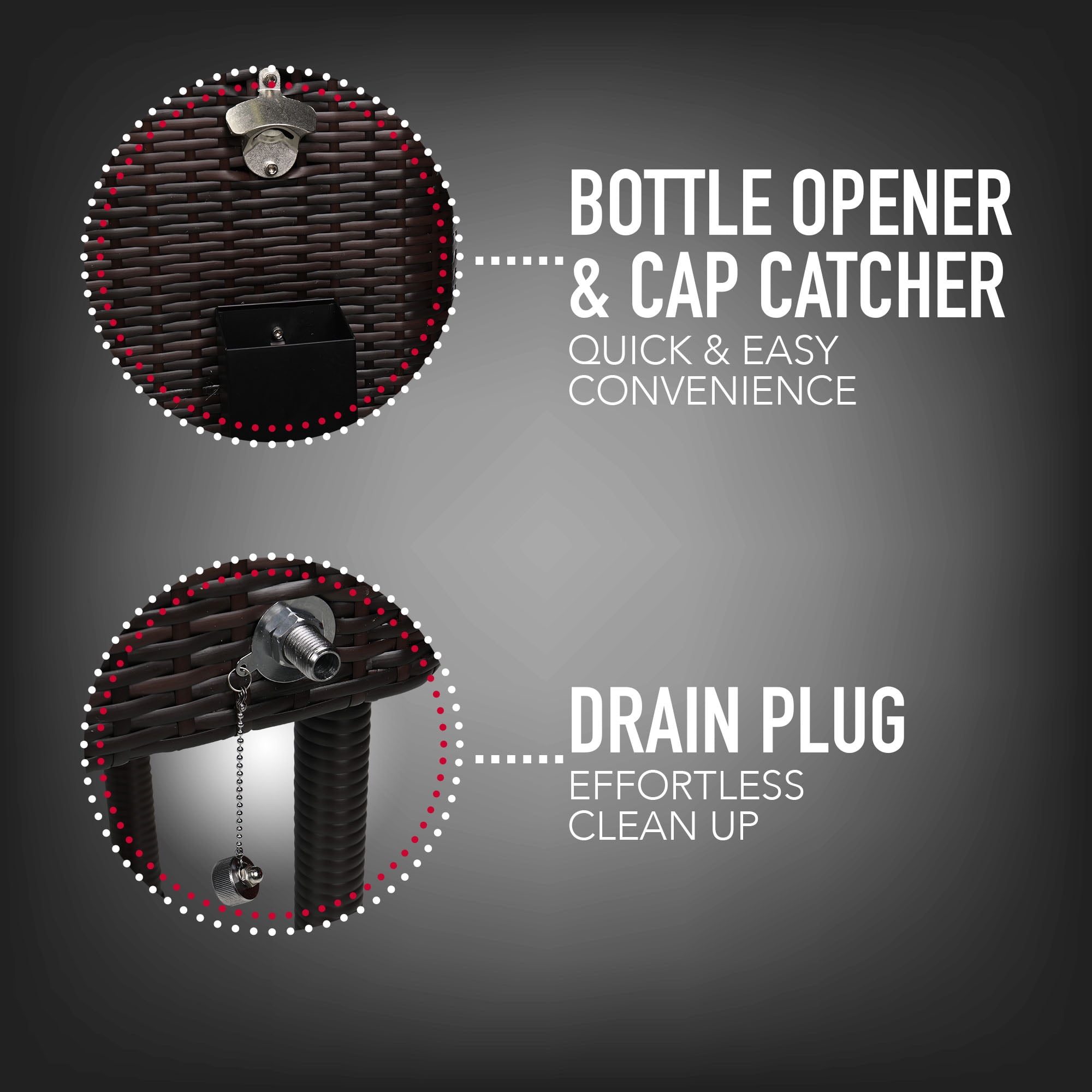 wicker rolling cooler