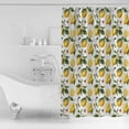 thumbnail image 2 of Shower Curtain Bathroom Set Watercolor Lemon Leaves Flower Waterproof Fabric Shower Curtains with Grommets&Hooks Farm Fruit Harvest Privacy Bath Curtain for Bathtub 48x72in, 2 of 7