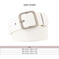 thumbnail image 5 of HUGFEGWE Ceinture en Cuir PU pour Femmes Réglable Lignes de Couture Fines Mode Décontractée Boucle à Ardillon pour Pantalon Robe CJB91-76340, 5 of 5