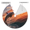 thumbnail image 2 of Yiaed Sunset Dancing Dolphin B Print Christmas Tree Skirt , Tree SkirtsTree Mat for Christmas Winter Holiday Indoor Decorations-36", 2 of 7
