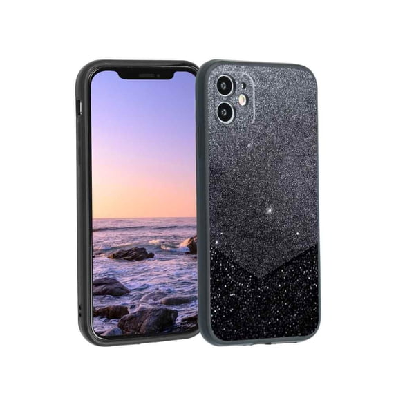 Compatible with iPhone 11 Phone Case, Black-Glitter-9 Case Men Women, Flexible Silicone Shockproof Case for iPhone 11