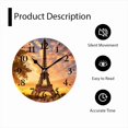 thumbnail image 5 of 10 Inch Wall Clock Battery Operated Square Clock for Office, Kitchen, Outdoor, Living Room, Stunning View Of The Eiffel Tower At Sunrise, 5 of 7