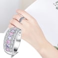 thumbnail image 4 of CILENON Wedding Ring Womens Vintage Beautiful Diamond Silver Engagement Wedding Band Ring Rose Gold Rings for Women Gold Ring Gold Filled Ring(Silver,6), 4 of 6