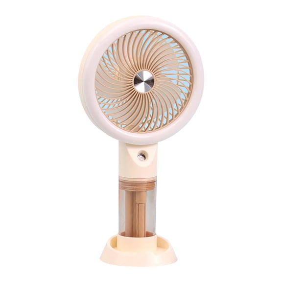 Misting Fan With Light, Rechargeable Handheld Fan, USB Spray Cooling Fan, Three Speed Portable Fan, 50ml Water Tank Fan, Desktop Travel Mini Fan, Outdoor Personal Fan