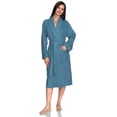 thumbnail image 3 of TowelSelections Women's Robe, Turkish Cotton Terry Shawl Bathrobe X-Small/Small Niagara Blue, 3 of 6