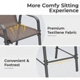 thumbnail image 4 of Vitarpatio Outdoor Bar Stools Set of 2, Patio Bar Height Stool Outdoor Textilene Bar Chairs, Brown, 4 of 7