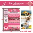 thumbnail image 4 of Blanket Gifts for Mom, Mom Birthday Gifts from Daughter & Son, I Love You Present Throw Blanket Mom, Sweet Blanket Gift for Mothers Day, Christmas, Valentine''s Day, Anniversary 60" × 50", 4 of 6